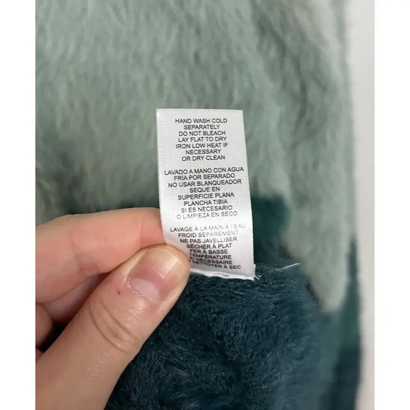 KUT From The Cloth Maisie Scoop Neck Sweater Fuzzy Colorblock Size XS KS24901 - Picture 7 of 7